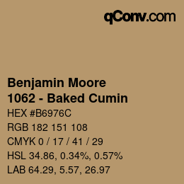 Color code: Benjamin Moore - 1062 - Baked Cumin | qconv.com