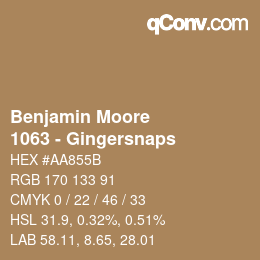 Code couleur: Benjamin Moore - 1063 - Gingersnaps | qconv.com