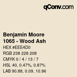 Código de color: Benjamin Moore - 1065 - Wood Ash | qconv.com