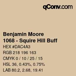Color code: Benjamin Moore - 1068 - Squire Hill Buff | qconv.com