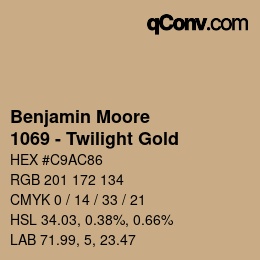 Farbcode: Benjamin Moore - 1069 - Twilight Gold | qconv.com