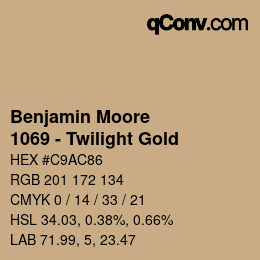 Color code: Benjamin Moore - 1069 - Twilight Gold | qconv.com