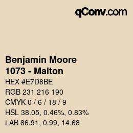 Color code: Benjamin Moore - 1073 - Malton | qconv.com