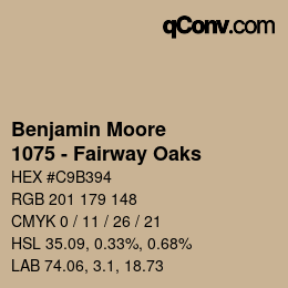 Código de color: Benjamin Moore - 1075 - Fairway Oaks | qconv.com