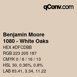 Color code: Benjamin Moore - 1080 - White Oaks | qconv.com