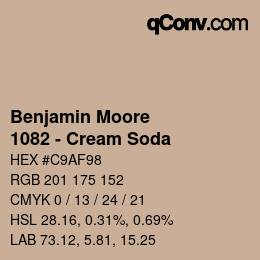 Color code: Benjamin Moore - 1082 - Cream Soda | qconv.com