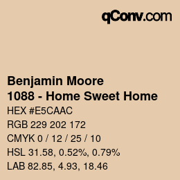 Código de color: Benjamin Moore - 1088 - Home Sweet Home | qconv.com