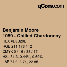 Color code: Benjamin Moore - 1089 - Chilled Chardonnay | qconv.com