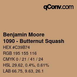 Color code: Benjamin Moore - 1090 - Butternut Squash | qconv.com