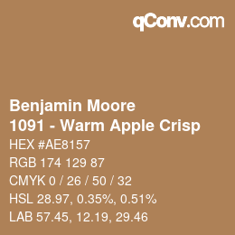Color code: Benjamin Moore - 1091 - Warm Apple Crisp | qconv.com