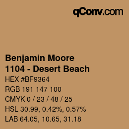 Code couleur: Benjamin Moore - 1104 - Desert Beach | qconv.com