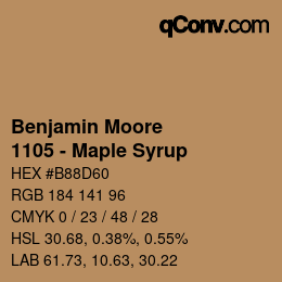 Color code: Benjamin Moore - 1105 - Maple Syrup | qconv.com
