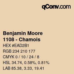 Color code: Benjamin Moore - 1108 - Chamois | qconv.com