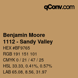 Farbcode: Benjamin Moore - 1112 - Sandy Valley | qconv.com