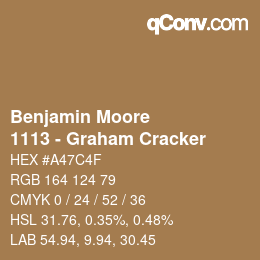カラーコード: Benjamin Moore - 1113 - Graham Cracker | qconv.com