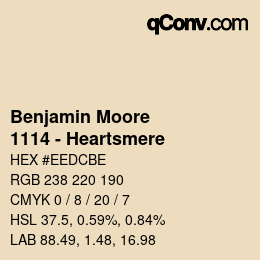 Code couleur: Benjamin Moore - 1114 - Heartsmere | qconv.com