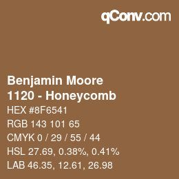 Código de color: Benjamin Moore - 1120 - Honeycomb | qconv.com