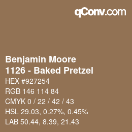 Color code: Benjamin Moore - 1126 - Baked Pretzel | qconv.com