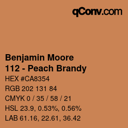 Farbcode: Benjamin Moore - 112 - Peach Brandy | qconv.com