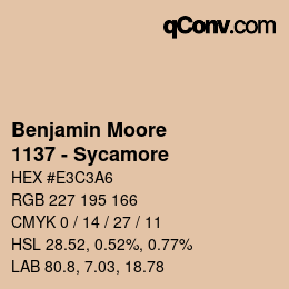 Color code: Benjamin Moore - 1137 - Sycamore | qconv.com