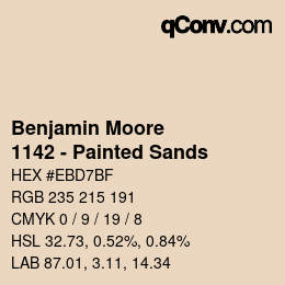 Color code: Benjamin Moore - 1142 - Painted Sands | qconv.com
