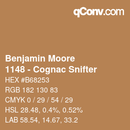 Color code: Benjamin Moore - 1148 - Cognac Snifter | qconv.com