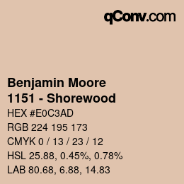 カラーコード: Benjamin Moore - 1151 - Shorewood | qconv.com