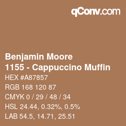 Code couleur: Benjamin Moore - 1155 - Cappuccino Muffin | qconv.com
