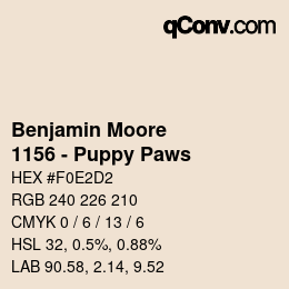 Color code: Benjamin Moore - 1156 - Puppy Paws | qconv.com