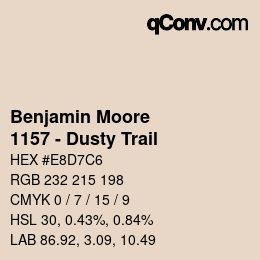 Color code: Benjamin Moore - 1157 - Dusty Trail | qconv.com