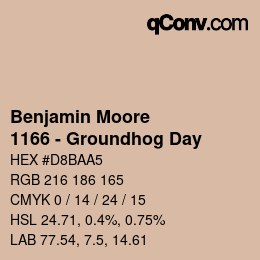Color code: Benjamin Moore - 1166 - Groundhog Day | qconv.com