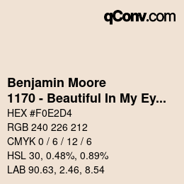 Farbcode: Benjamin Moore - 1170 - Beautiful In My Eyes | qconv.com
