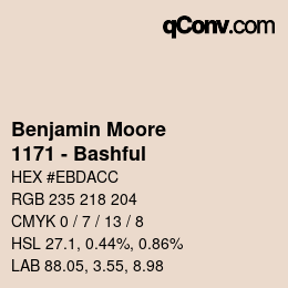 Color code: Benjamin Moore - 1171 - Bashful | qconv.com