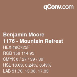 Código de color: Benjamin Moore - 1176 - Mountain Retreat | qconv.com