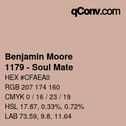 Color code: Benjamin Moore - 1179 - Soul Mate | qconv.com