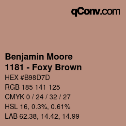 Farbcode: Benjamin Moore - 1181 - Foxy Brown | qconv.com