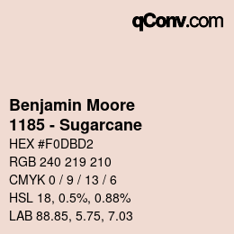 Color code: Benjamin Moore - 1185 - Sugarcane | qconv.com