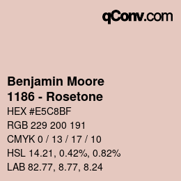 Color code: Benjamin Moore - 1186 - Rosetone | qconv.com