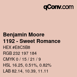 Color code: Benjamin Moore - 1192 - Sweet Romance | qconv.com