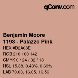 Code couleur: Benjamin Moore - 1193 - Palazzo Pink | qconv.com