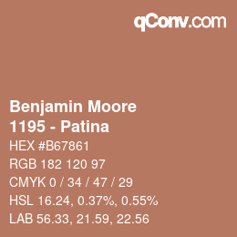 Color code: Benjamin Moore - 1195 - Patina | qconv.com