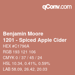 Farbcode: Benjamin Moore - 1201 - Spiced Apple Cider | qconv.com