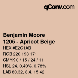 Farbcode: Benjamin Moore - 1205 - Apricot Beige | qconv.com