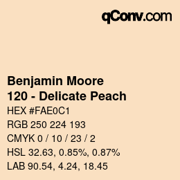 Farbcode: Benjamin Moore - 120 - Delicate Peach | qconv.com