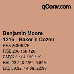 Farbcode: Benjamin Moore - 1216 - Baker´s Dozen | qconv.com