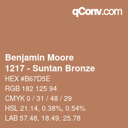 Farbcode: Benjamin Moore - 1217 - Suntan Bronze | qconv.com