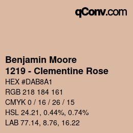 Farbcode: Benjamin Moore - 1219 - Clementine Rose | qconv.com