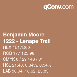 Farbcode: Benjamin Moore - 1222 - Lenape Trail | qconv.com