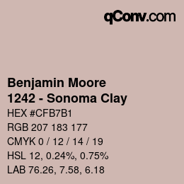 Farbcode: Benjamin Moore - 1242 - Sonoma Clay | qconv.com