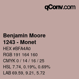 Code couleur: Benjamin Moore - 1243 - Monet | qconv.com